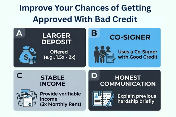 how to improve chances of getting approved with bad credit