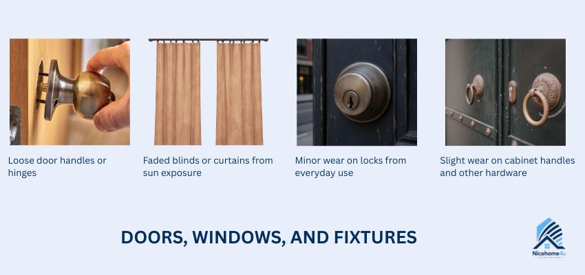 Doors, windows, and fixtures