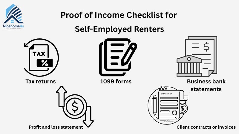 Proof of income checklist for self-employed renters