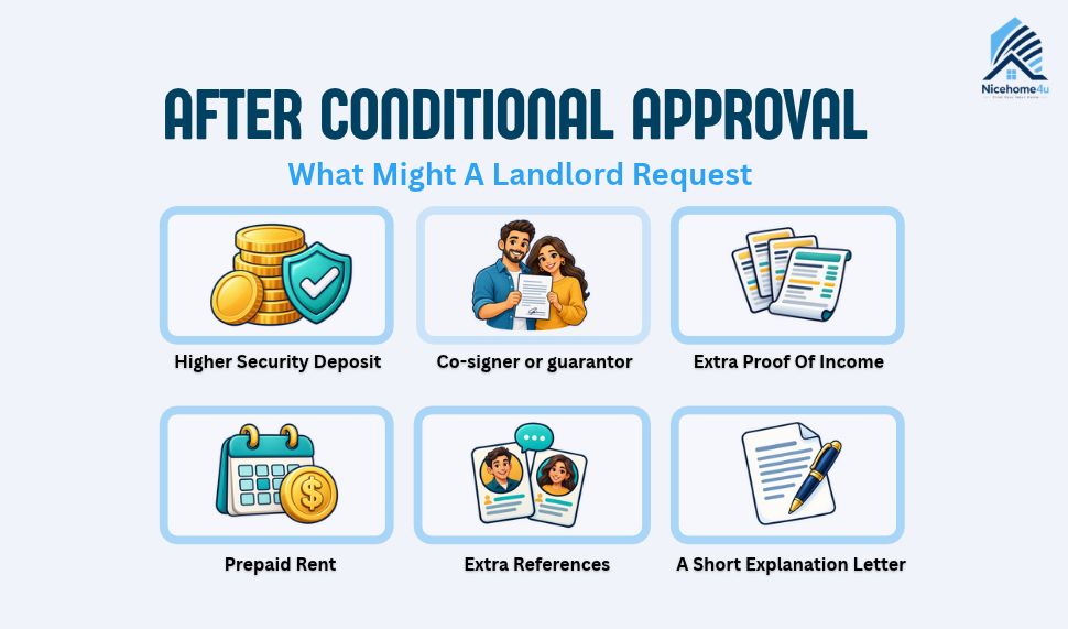 What can an oklahoma landlord ask for after conditional approval?